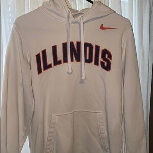 Nike White Illinois Men's Hoodie